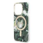 Set Guess Jungle, Carcasa cu MagSafe si Incarcator Wireless, compatibil cu iPhone 14 Pro Max, Verde 7 - lerato.ro