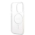 Set Guess 4G Print, Carcasa cu MagSafe si Incarcator Wireless, compatibil cu iPhone 14 Pro Max, Roz 8 - lerato.ro