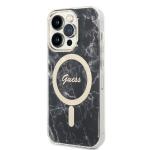 Set Guess Marble, Carcasa cu MagSafe si Incarcator Wireless, compatibil cu iPhone 14 Pro Max, Negru 3 - lerato.ro