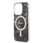 Set Guess Marble, Carcasa cu MagSafe si Incarcator Wireless, compatibil cu iPhone 14 Pro Max, Negru 7 - lerato.ro