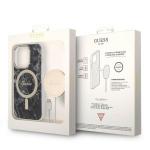 Set Guess Marble, Carcasa cu MagSafe si Incarcator Wireless, compatibil cu iPhone 14 Pro Max, Negru 11 - lerato.ro
