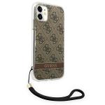 Carcasa Guess 4G Print Strap compatibila cu iPhone 11, Maro 5 - lerato.ro