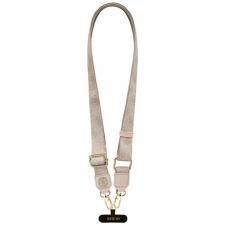 Snur pentru carcase Guess CBDY 4G Tether Patch Strass Metal Logo, Roz