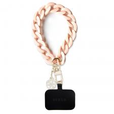 Snur pentru carcase Guess Big Hand Strap 4G Acrylic Charm, Roz