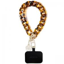 Snur pentru carcase Guess Big Hand Strap Acetate Acrylic 4G Charm, Gold / Bronze