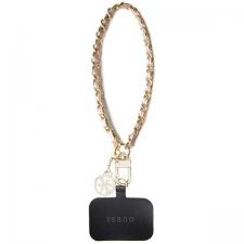 Snur pentru carcase Guess Saffiano Chain 4G Charm, Roz