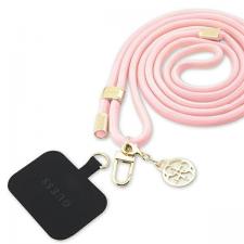 Snur pentru carcase Guess CBDY Cord 4G Metal Charm, Ajustabil, Roz