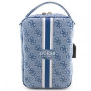 Geanta universala Guess 4G Printed Stripes, 23.5 x 15.5 x 6.5 cm, Albastru