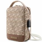 Geanta universala Guess GCube Stripe, 23.5 x 15.5 x 6.5 cm, Maro 3 - lerato.ro