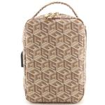 Geanta universala Guess GCube Stripe, 23.5 x 15.5 x 6.5 cm, Maro 4 - lerato.ro