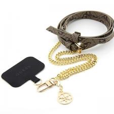 Snur telefon, Snur pentru carcase Guess CBDY Strap 4G Chain, Maro, lerato.ro