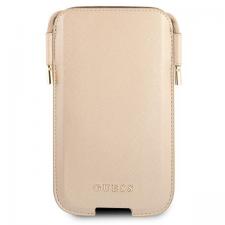 Huse universale / waterproof pentru telefoane, Geanta universala Guess Saffiano, compatibila cu dispozitive de maxim 6.1 inch, Gold, lerato.ro