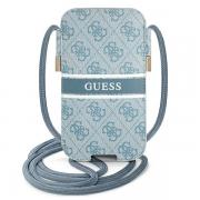 Geanta universala Guess 4G Stripe, compatibila cu dispozitive de maxim 6.7 inch, Albastru