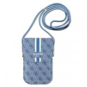 Geanta universala Guess 4G Stripes, 19 x 12.5 x 2 cm, 2 compartimente, Albastru