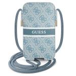 Geanta universala Guess 4G Stripe, compatibila cu dispozitive de maxim 6.1 inch, Albastru 2 - lerato.ro
