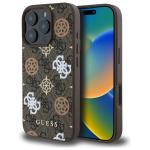 Carcasa Guess Peony On 4G Background cu MagSafe compatibila cu iPhone 16 Pro Max, Maro 4 - lerato.ro
