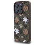 Carcasa Guess Peony On 4G Background cu MagSafe compatibila cu iPhone 16 Pro Max, Maro 3 - lerato.ro