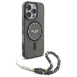 Carcasa Guess IML Glitter Pearl Strap cu MagSafe compatibila cu iPhone 16 Pro Max, Negru 4 - lerato.ro