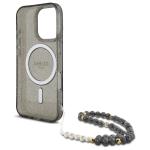 Carcasa Guess IML Glitter Pearl Strap cu MagSafe compatibila cu iPhone 16 Pro Max, Negru 7 - lerato.ro