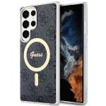 Carcasa Guess 4G cu MagSafe compatibil cu Samsung Galaxy S23 Ultra, Negru 4 - lerato.ro