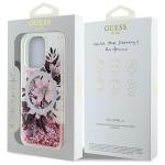 Carcasa Guess Liquid Glitter Flower cu MagSafe compatibila cu iPhone 16 Pro Max, Roz 9 - lerato.ro