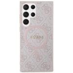 Carcasa Guess 4G Collection Leather Metal Logo cu MagSafe compatibil cu Samsung Galaxy S24 Ultra, Roz 2 - lerato.ro