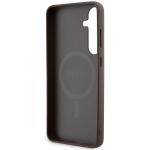 Carcasa Guess 4G Collection Leather Metal Logo cu MagSafe compatibil cu Samsung Galaxy S24 Plus, Maro 8 - lerato.ro