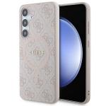 Carcasa Guess 4G Collection Leather Metal Logo cu MagSafe compatibil cu Samsung Galaxy S24 Plus, Roz 4 - lerato.ro