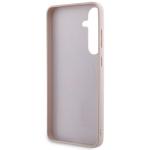 Carcasa Guess 4G Collection Leather Metal Logo cu MagSafe compatibil cu Samsung Galaxy S24 Plus, Roz 8 - lerato.ro