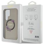 Carcasa Guess IML Flowers Wreath cu MagSafe compatibil cu Samsung Galaxy S24 Ultra, Negru 9 - lerato.ro