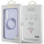 Carcasa Guess IML Flowers Wreath cu MagSafe compatibil cu Samsung Galaxy S24 Plus, Mov 9 - lerato.ro