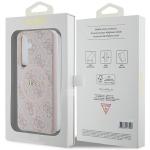 Carcasa Guess 4G Collection Leather Metal Logo cu MagSafe compatibil cu Samsung Galaxy S24, Roz 9 - lerato.ro