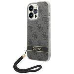 Carcasa Guess 4G Print Strap compatibila cu iPhone 14 Pro, Negru 3 - lerato.ro
