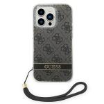Carcasa Guess 4G Print Strap compatibila cu iPhone 14 Pro, Negru 2 - lerato.ro