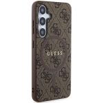 Carcasa Guess 4G Collection Leather Metal Logo cu MagSafe compatibil cu Samsung Galaxy S24, Maro 5 - lerato.ro