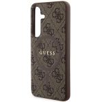 Carcasa Guess 4G Collection Leather Metal Logo cu MagSafe compatibil cu Samsung Galaxy S24, Maro 7 - lerato.ro