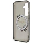 Carcasa Guess IML Flowers Wreath cu MagSafe compatibil cu Samsung Galaxy S24, Negru 8 - lerato.ro