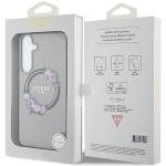 Carcasa Guess IML Flowers Wreath cu MagSafe compatibil cu Samsung Galaxy S24 Plus, Negru 9 - lerato.ro