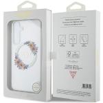 Carcasa Guess IML Flowers Wreath cu MagSafe compatibil cu Samsung Galaxy S24 Plus, Transparent 9 - lerato.ro