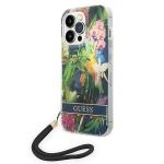 Carcasa Guess Flower Strap compatibila cu iPhone 14 Pro, Graphics 3 - lerato.ro
