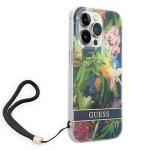 Carcasa Guess Flower Strap compatibila cu iPhone 14 Pro, Graphics 4 - lerato.ro