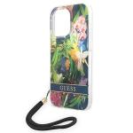 Carcasa Guess Flower Strap compatibila cu iPhone 14 Pro, Graphics 6 - lerato.ro