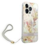 Carcasa Guess Flower Strap compatibila cu iPhone 14 Pro, Violet 4 - lerato.ro