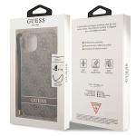 Carcasa Guess 4G Print Strap compatibila cu iPhone 14 Plus / 15 Plus, Maro 9 - lerato.ro