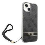 Carcasa Guess 4G Print Strap compatibila cu iPhone 14 Plus / 15 Plus, Negru 3 - lerato.ro