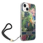 Carcasa Guess Flower Strap compatibila cu iPhone 14 Plus / 15 Plus, Graphics 4 - lerato.ro