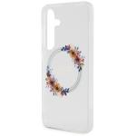 Carcasa Guess IML Flowers Wreath cu MagSafe compatibil cu Samsung Galaxy S24, Transparent 7 - lerato.ro