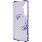 Carcasa Guess IML Flowers Wreath cu MagSafe compatibil cu Samsung Galaxy S24, Mov 8 - lerato.ro