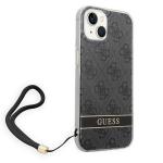 Carcasa Guess 4G Print Strap compatibila cu iPhone 13 / 14 / 15, Negru 3 - lerato.ro