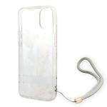 Carcasa Guess Flower Strap compatibila cu iPhone 13 / 14 / 15, Mov 7 - lerato.ro
